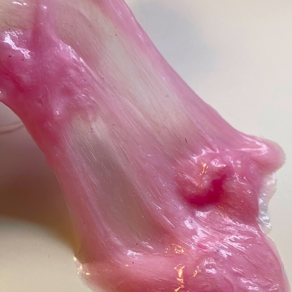 Pastel pink stretchy slime